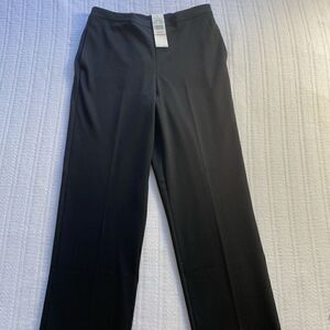 ALFRED DUNNER Womens Size 10 Medium Solid Black Pull-On Pants